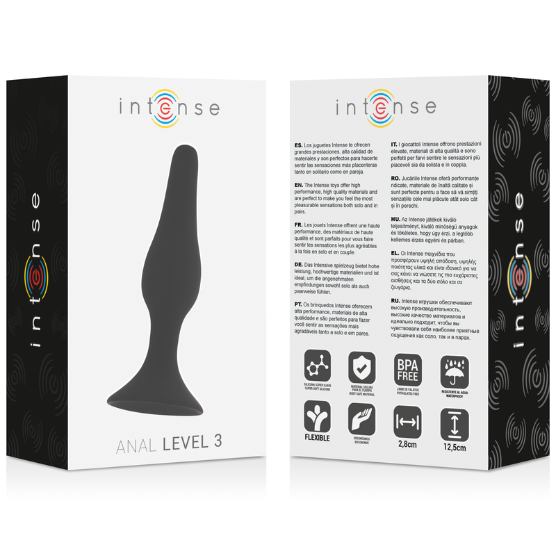 INTENSE - ANALE LIVELLO 3 12,5 CM NERO – Tappi anali – foto 4