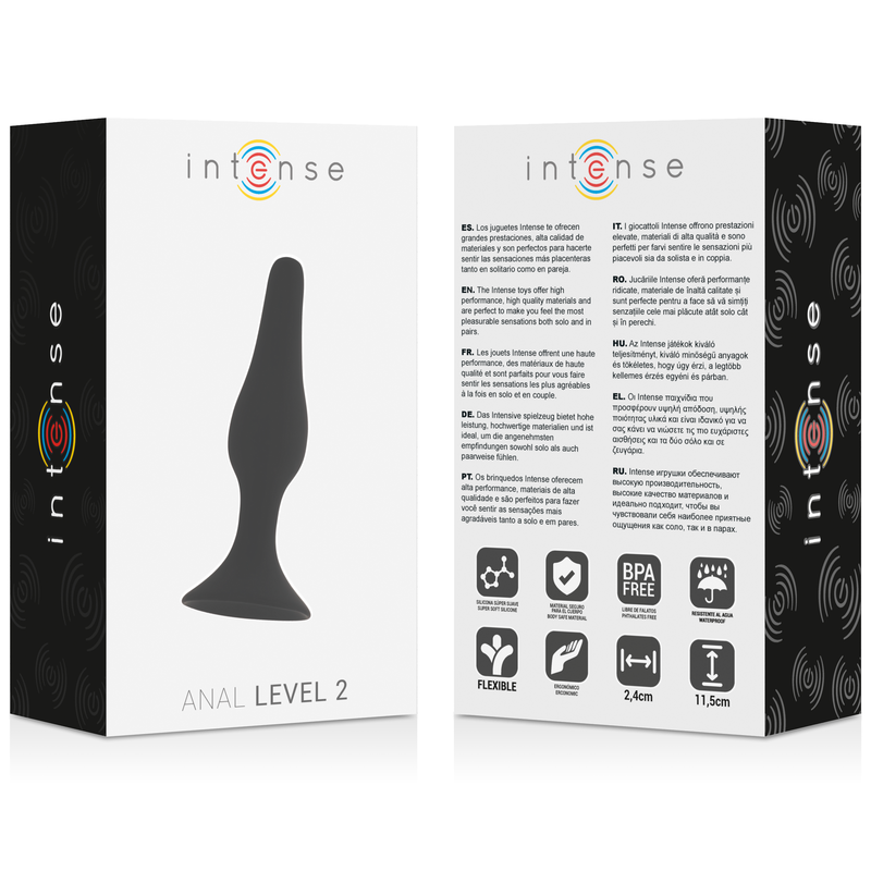 INTENSE - LIVELLO ANALE 2 11,5 CM NERO – Tappi anali – foto 3