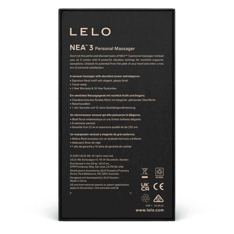 LELO - NEA 3 MASSAGGIATORE PERSONALE NERO – Stimolatori – foto 5