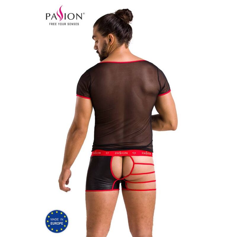 PASSION - 055 SET MARK NERO L/XL – Confezioni di lingerie da uomo – foto 2