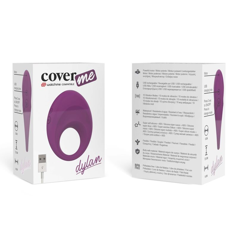 COVERME - DYLAN ANELLO RICARICABILE + TELECOMANDO WATCHME – Cockring con vibrazione – foto 6