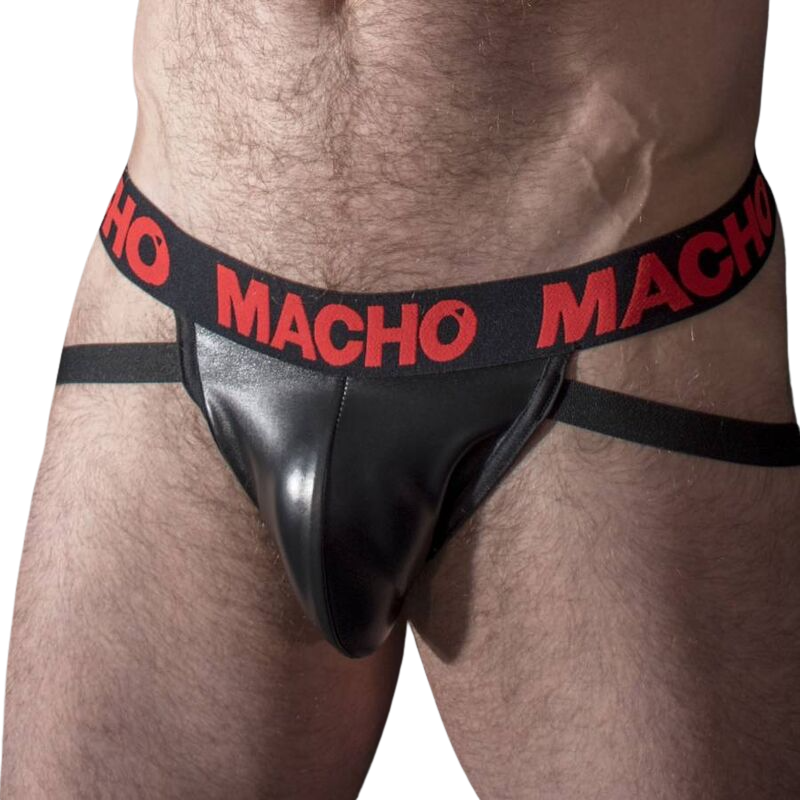 MACHO - MX25RC JOCK ROSSO PELLE S – Sospensori