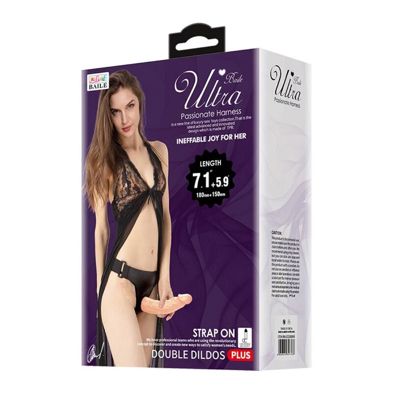 BAILE - ULTRA APPASSIONATA DOPPI DILDOS CON IMBRAGATURA – Imbracature senza vibrazioni – foto 7