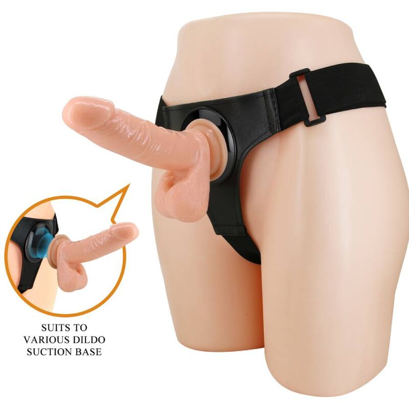 PRETTY LOVE - IMBRAGATURA SLIP UNIVERSALE CON DILDO TOM 20 CM NATURALE – Imbracature senza vibrazioni
