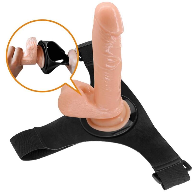 PRETTY LOVE - IMBRAGATURA SLIP UNIVERSALE CON DILDO TOM 20 CM NATURALE – Imbracature senza vibrazioni – foto 7