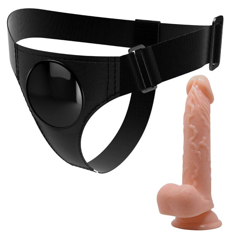 PRETTY LOVE - IMBRAGATURA SLIP UNIVERSALE CON DILDO KEVIN 19 CM NATURALE – Imbracature senza vibrazioni – foto 4