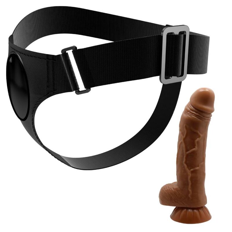 PRETTY LOVE - IMBRAGATURA SLIP UNIVERSALE IMBRAGATURA CON DILDO MICHEAL 20 CM NERO – Imbracature senza vibrazioni – foto 5