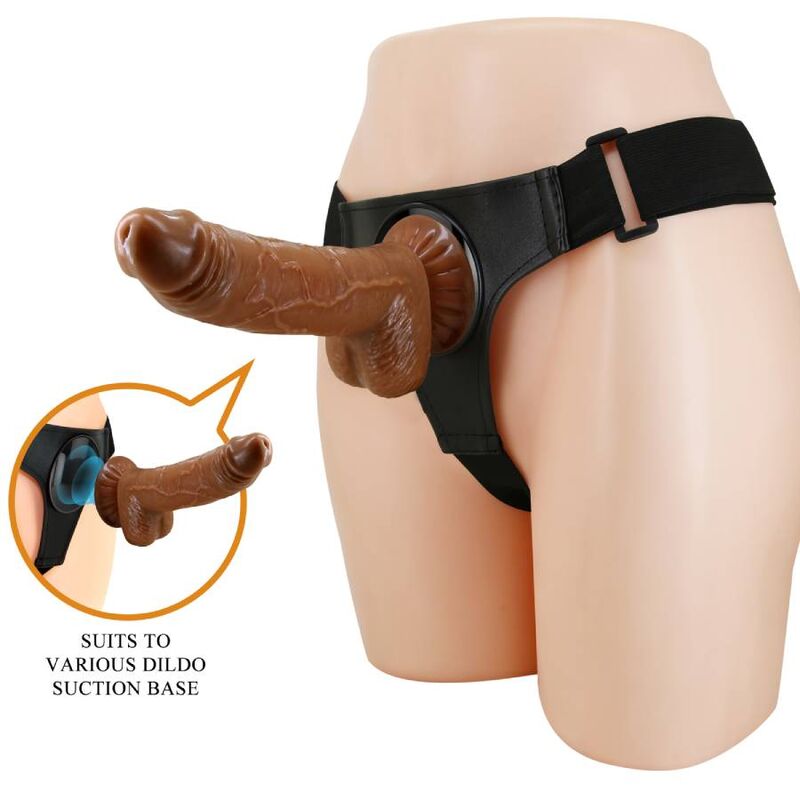 PRETTY LOVE - IMBRAGATURA SLIP UNIVERSALE IMBRAGATURA CON DILDO MICHEAL 20 CM NERO – Imbracature senza vibrazioni