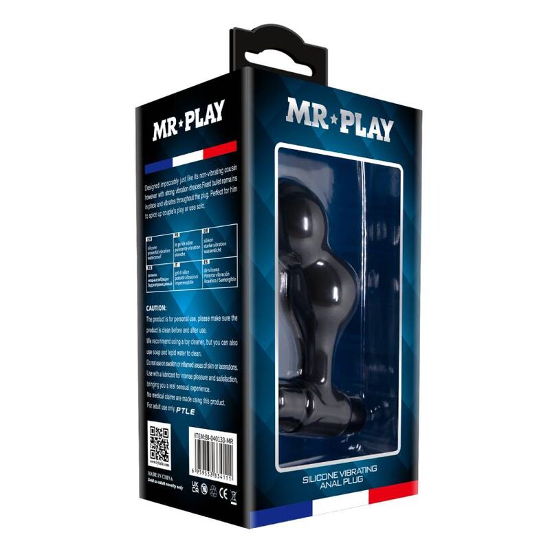 MR PLAY - PLUG ANALE VIBRATORE IN SILICONE NERO – Vibratori anali – foto 10