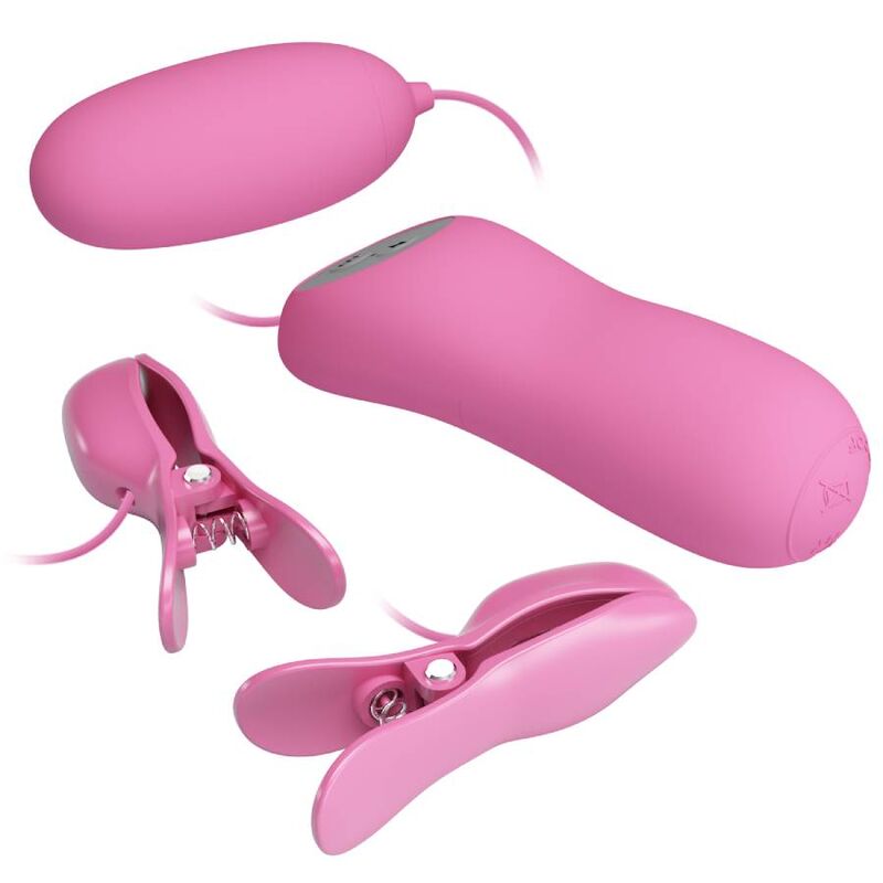 PRETTY LOVE - PINZETTA CON VIBRAZIONE ED ELETTROSHOCK ROSA – Mini vibratori – foto 4