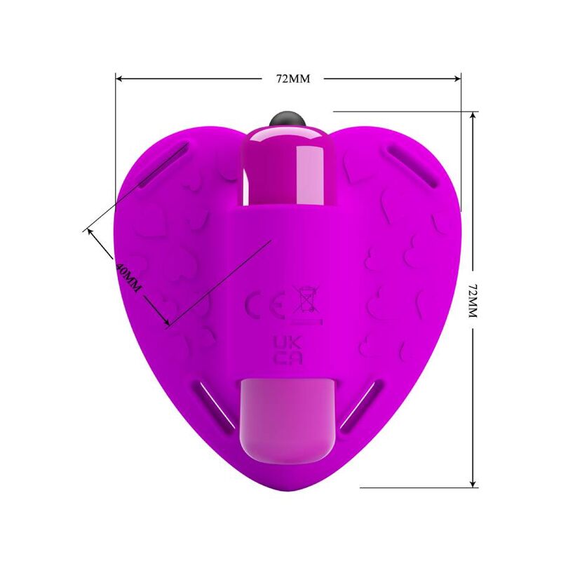 PRETTY LOVE - MASSAGGIATORE PER CLITORIDE HEARTBEAT 10 MODALIT DI VIBRAZIONE VIOLA – Stimolatori – foto 5