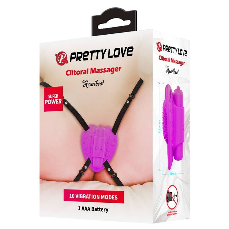PRETTY LOVE - MASSAGGIATORE PER CLITORIDE HEARTBEAT 10 MODALIT DI VIBRAZIONE VIOLA – Stimolatori – foto 9