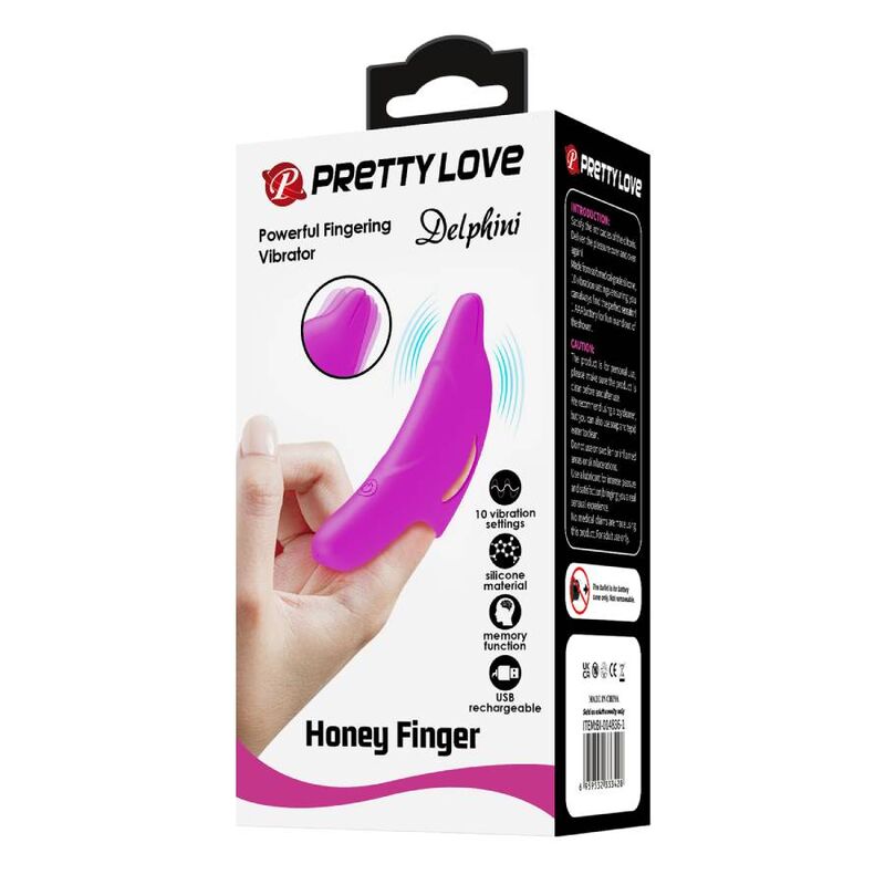 PRETTY LOVE - POTENTE STIMOLATORE DELLE DITA DELPHINI VIOLA – Vibratori da dito – foto 11