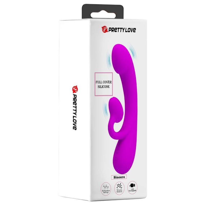 PRETTY LOVE - SINCERO VIBRATORE CLITORIDEO IN SILICONE E SUCCHIATORE VIOLA – Stimolatore dell'aria nessuna vibrazione – foto 9
