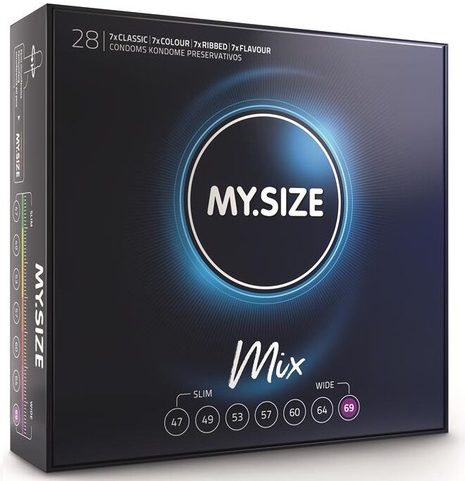 MY SIZE - MIX PRESERVATIVI 69 MM 28 UNIT – Taglia XL (grande)
