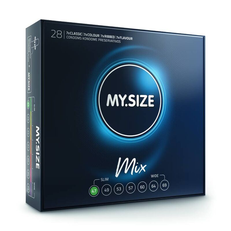 MY SIZE - MIX PRESERVATIVI 47 MM 28 UNIT – Taglia XS (piccola)