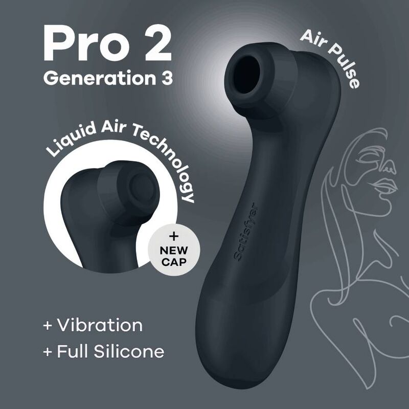 SATISFYER - TECNOLOGIA PRO 2 GENERAZIONE 3 ARIA LIQUIDA NERO – Stimolatore dell'aria nessuna vibrazione – foto 5