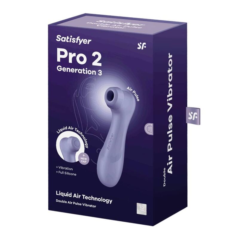 SATISFYER - TECNOLOGIA PRO 2 GENERAZIONE 3 ARIA LIQUIDA LILLA – Stimolatore dell'aria nessuna vibrazione – foto 6