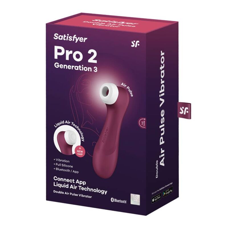 SATISFYER - PRO 2 GENERACIÓN 3 WINE ROSSO BLUETOOTH E APP – Vibratori con APP – foto 7