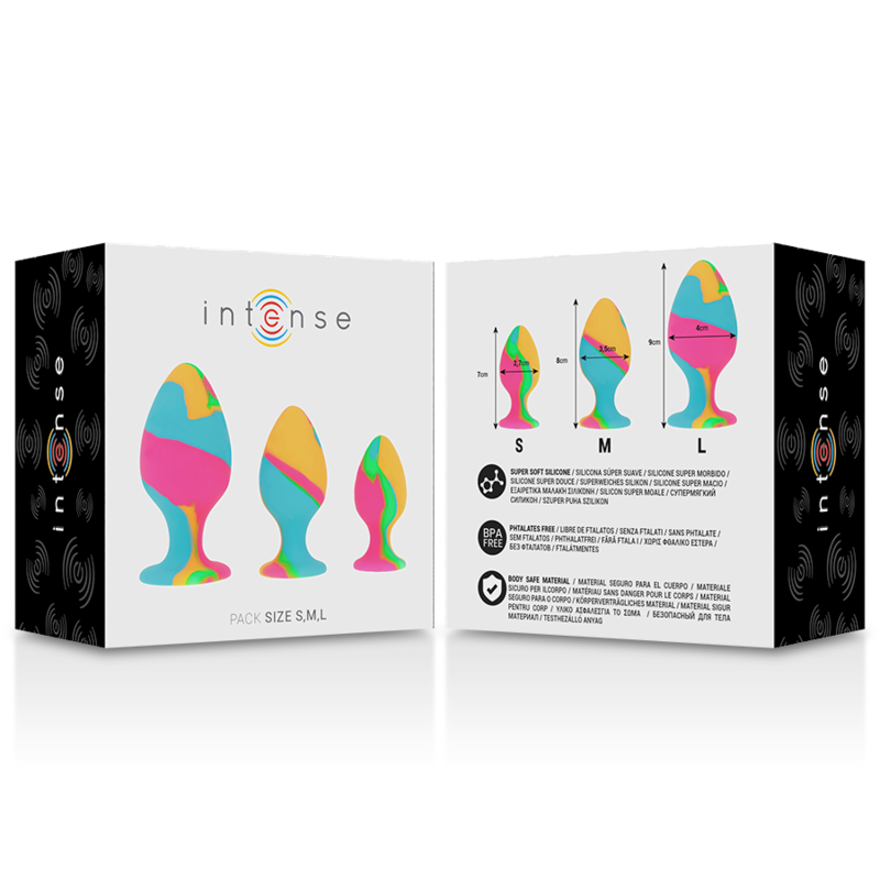 INTENSE - SET DI TAPPI IN SILICONE MULTICOLORE – Tappi anali – foto 4