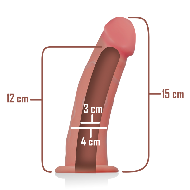 INTENSE - IMBRACATURA CAVA CON DILDO 16 X 3 CM – Cablaggi cavi – foto 5