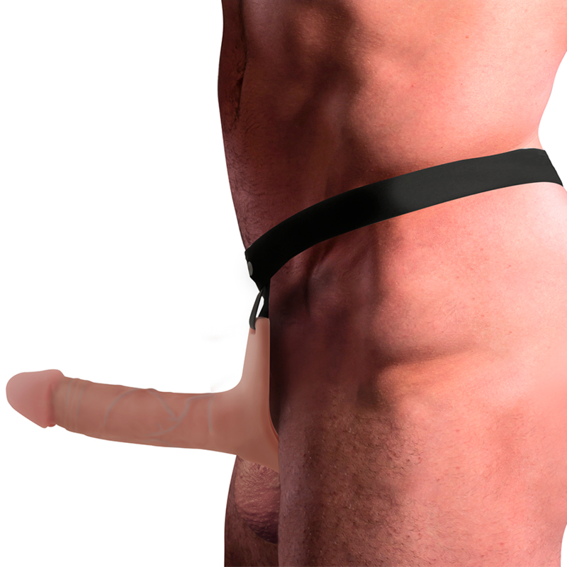 INTENSE - IMBRACATURA CAVA CON DILDO IN SILICONE 16 X 3,5 CM – Estensore del pene con imbracatura – foto 3