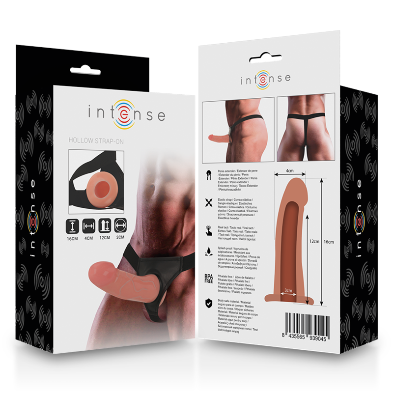 INTENSE - IMBRACATURA CAVA CON DILDO 16 X 3 CM – Cablaggi cavi – foto 8