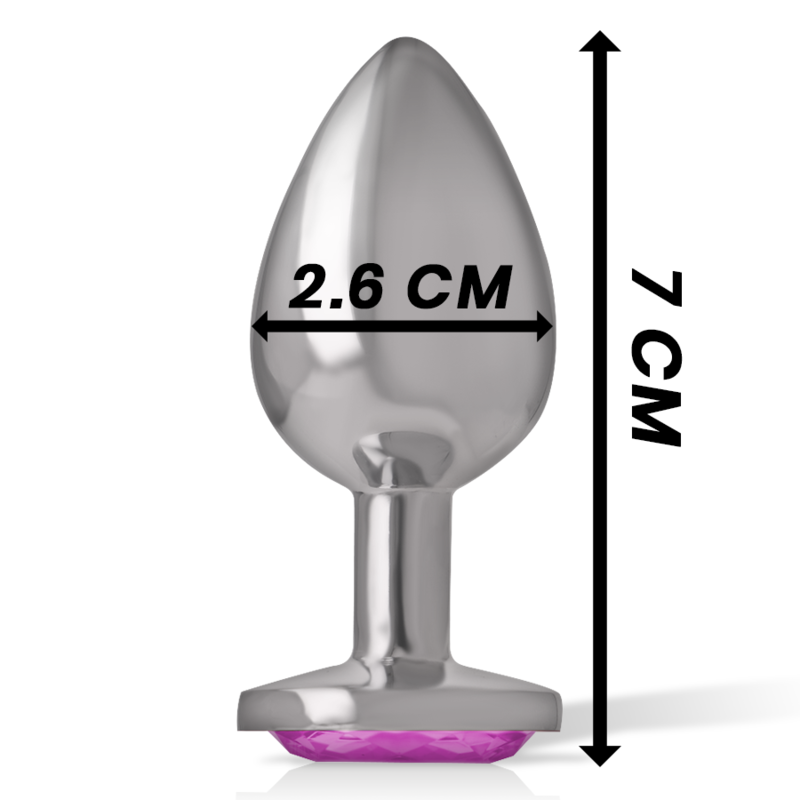 INTENSE - PLUG ANALE IN METALLO ALLUMINIO CON CRISTALLO ROSA TAGLIA S – Tappi anali – foto 4