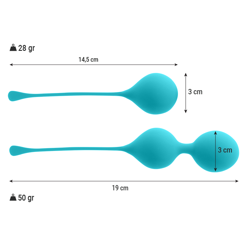 INTENSE - PACK PALLE KEGEL KENDALL BLU – Sfere di silicone – foto 3