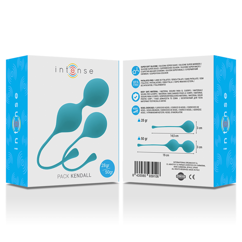 INTENSE - PACK PALLE KEGEL KENDALL BLU – Sfere di silicone – foto 2