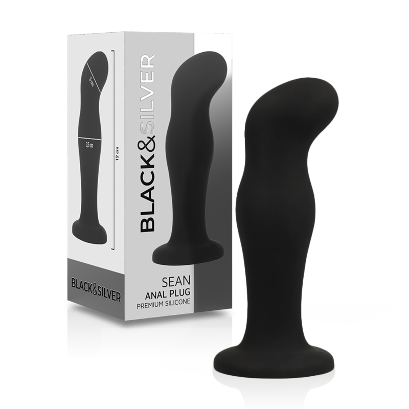 BLACK&SILVER - SEAN PLUG ANALE PREMIUM IN SILICONE NERO – Tappi anali – foto 2