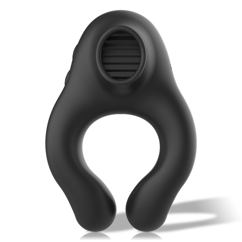 BLACK&SILVER - ANELLO VIBRATORE IN SILICONE 3 MOTORI RICARICABILE NERO – Mini vibratori