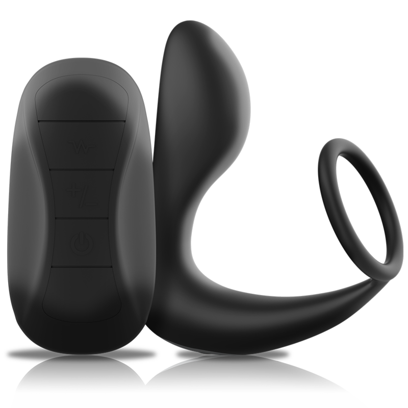 BLACK&SILVER - MASSAGGIATORE ANALE CON TELECOMANDO RICARICABILE IN SILICONE NERO – Telecomando