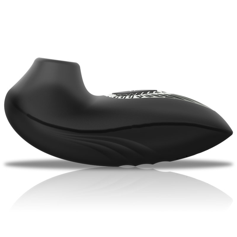 BLACK&SILVER - DRAKE DELUXE SUCKING VIBE RICARICABILE IN SILICONE NERO – Mini vibratori – foto 4