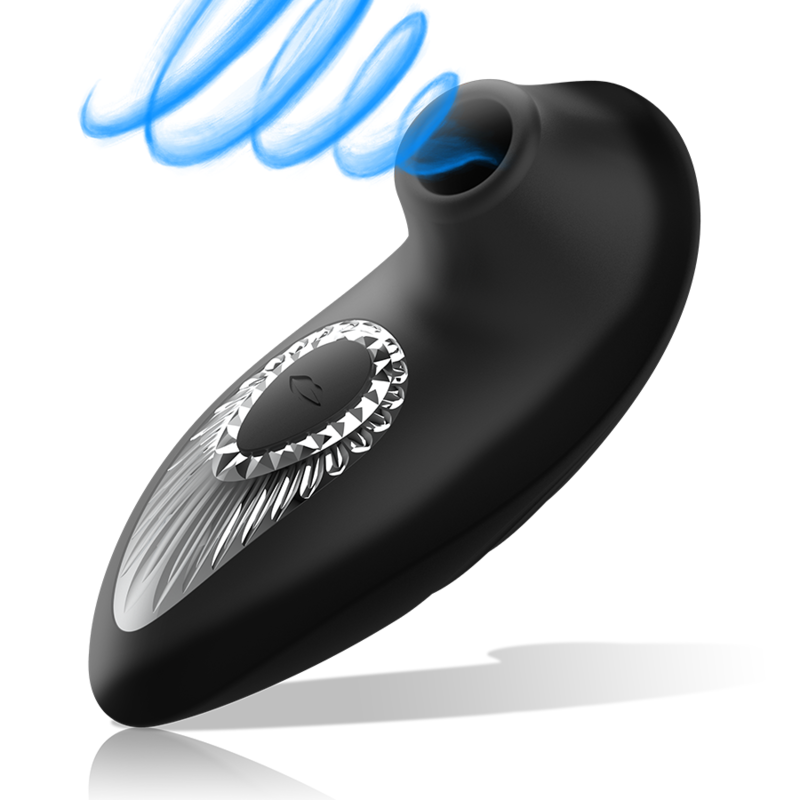 BLACK&SILVER - DRAKE DELUXE SUCKING VIBE RICARICABILE IN SILICONE NERO – Mini vibratori
