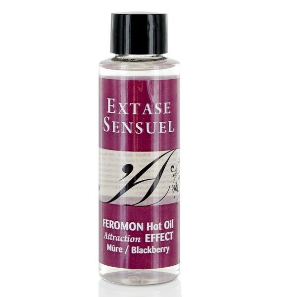 EXTASE SENSUAL - OLIO DA MASSAGGIO EFFETTO RISCALDANTE AI FEROMONI DI MORA 100 ML – Con effetto termico