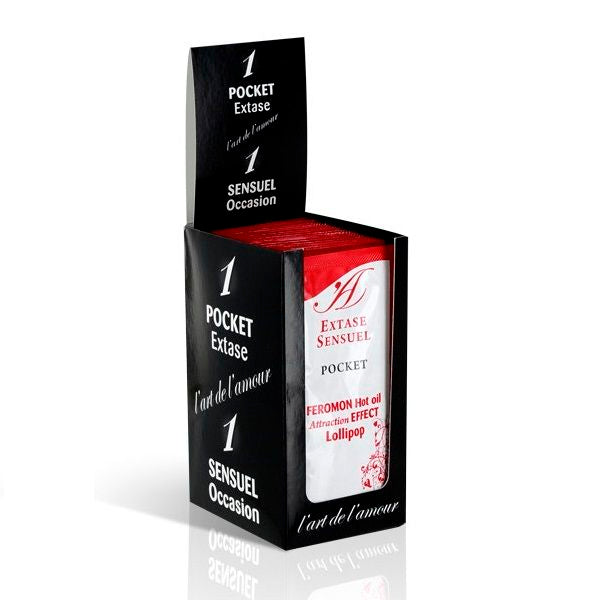 EXTASE SENSUAL - OLIO DA MASSAGGIO AI FEROMONI EFFETTO CALORE LOLLIPOP 10 ML – Effetto calore – foto 2