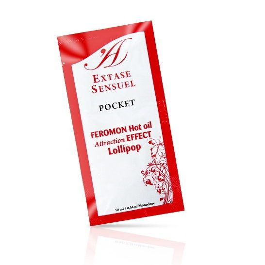 EXTASE SENSUAL - OLIO DA MASSAGGIO AI FEROMONI EFFETTO CALORE LOLLIPOP 10 ML – Effetto calore
