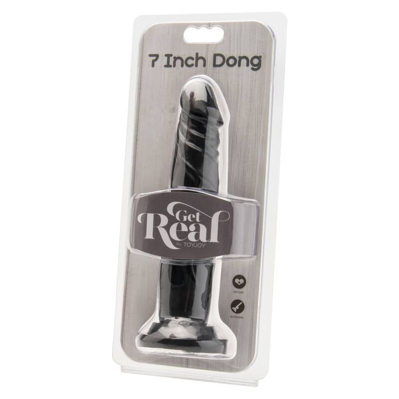 GET REAL - DONG 18 CM NERO – Peni realistici – foto 2