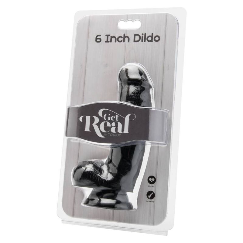 GET REAL - DILDO 12 CM CON SFERE NERO – Peni realistici – foto 2