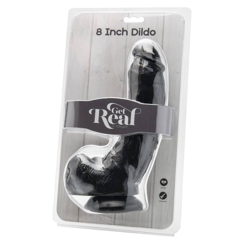 GET REAL - DILDO 20,5 CM CON SFERE NERO – Peni realistici – foto 2