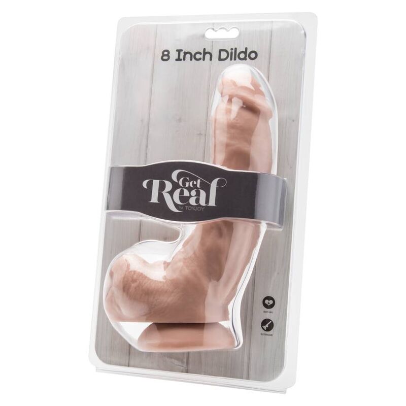 GET REAL - DILDO 20,5 CM CON PALLE DI PELLE – Peni realistici – foto 2