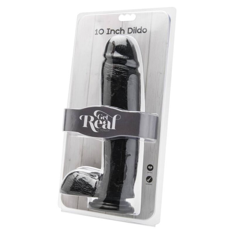 GET REAL - DILDO 25,5 CM CON SFERE NERO – Peni realistici – foto 2