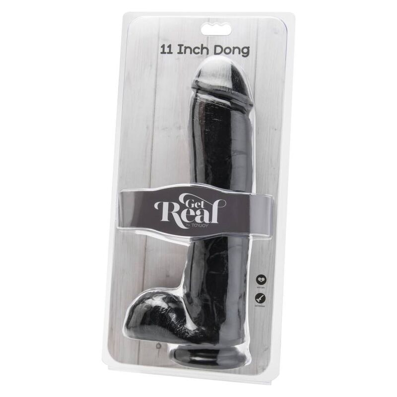GET REAL - DILDO 28 CM CON SFERE NERO – Peni realistici – foto 2