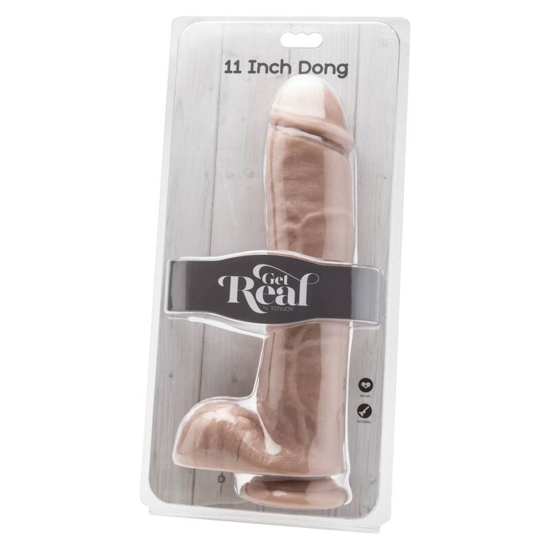 GET REAL - DILDO 28 CM CON PALLE DI PELLE – Peni realistici – foto 2