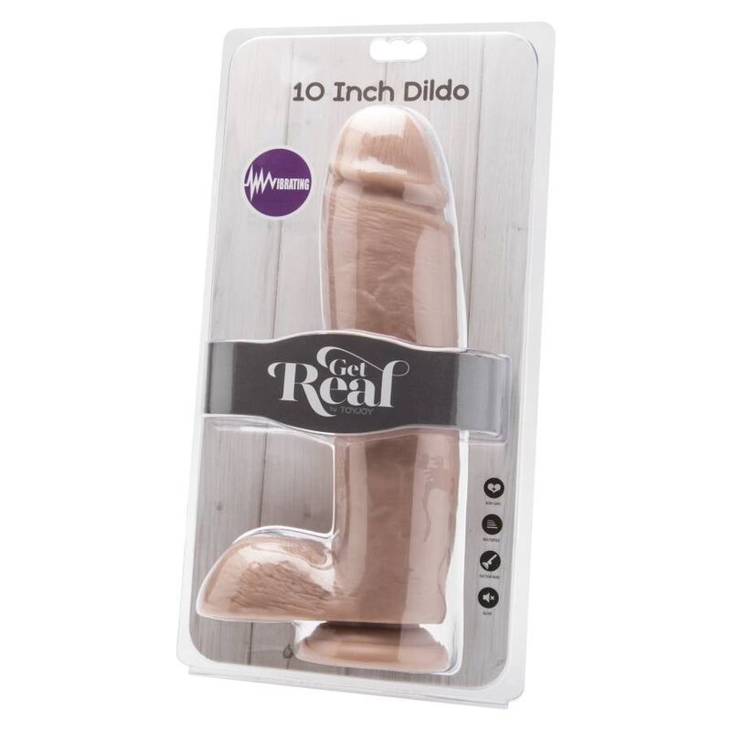 GET REAL - DILDO 25,5 CM CON VIBRATORE PER SFERE – Telecomando – foto 2