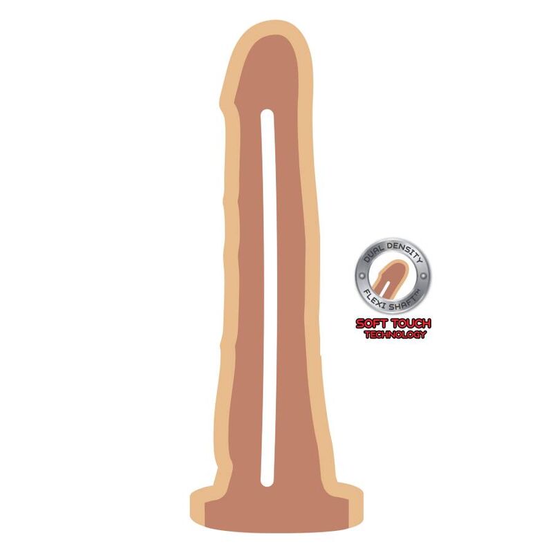 GET REAL - DONG A DOPPIA DENSIT 19 CM PELLE – Peni realistici – foto 2