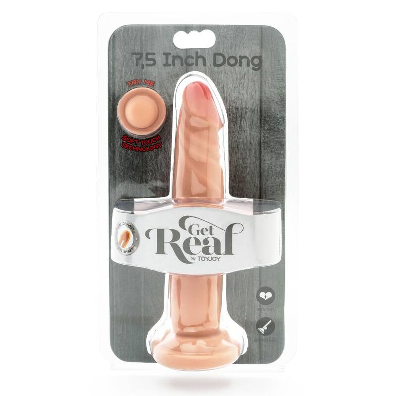 GET REAL - DONG A DOPPIA DENSIT 19 CM PELLE – Peni realistici – foto 3