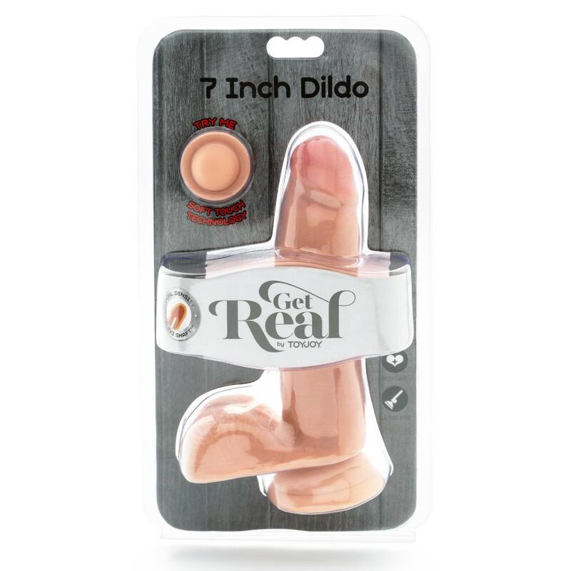 GET REAL - DILDO A DOPPIA DENSIT 12 CM PALLE DI PELLE – Peni realistici – foto 3