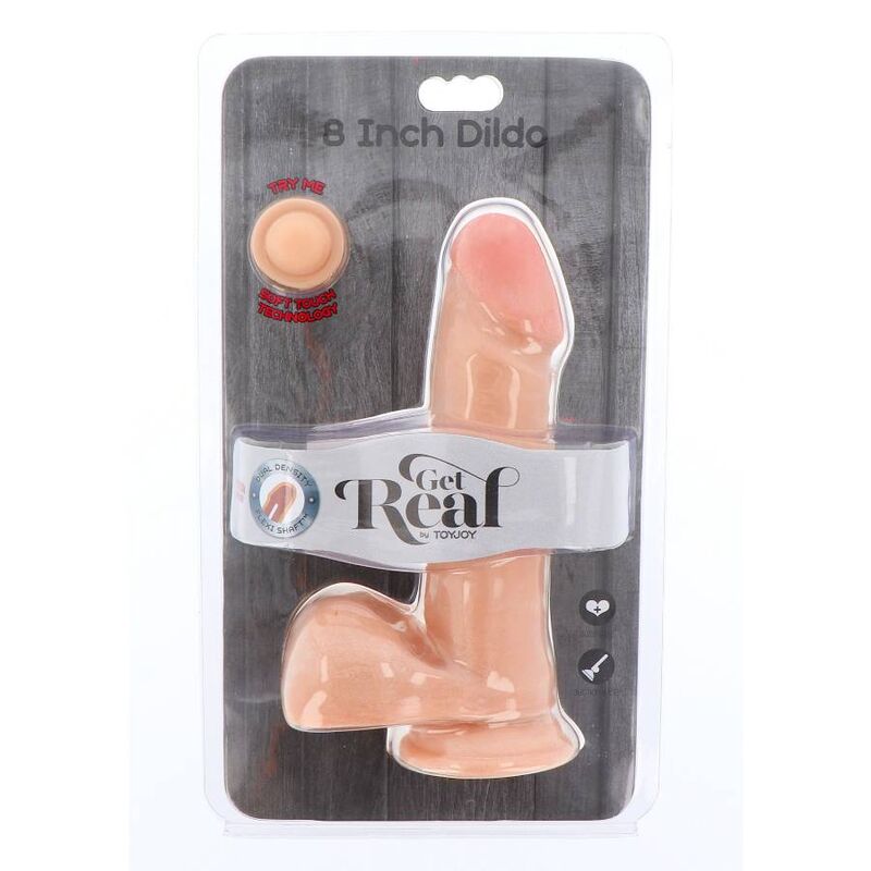 GET REAL - DILDO A DOPPIA DENSIT 18 CM PALLE DI PELLE – Peni realistici – foto 3